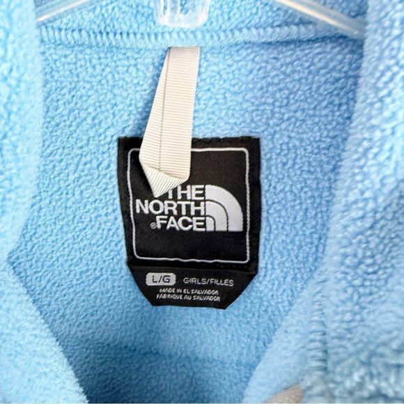The North Face Girls Blue Fleece Zip Up Jacket Large - Picture 2 of 7